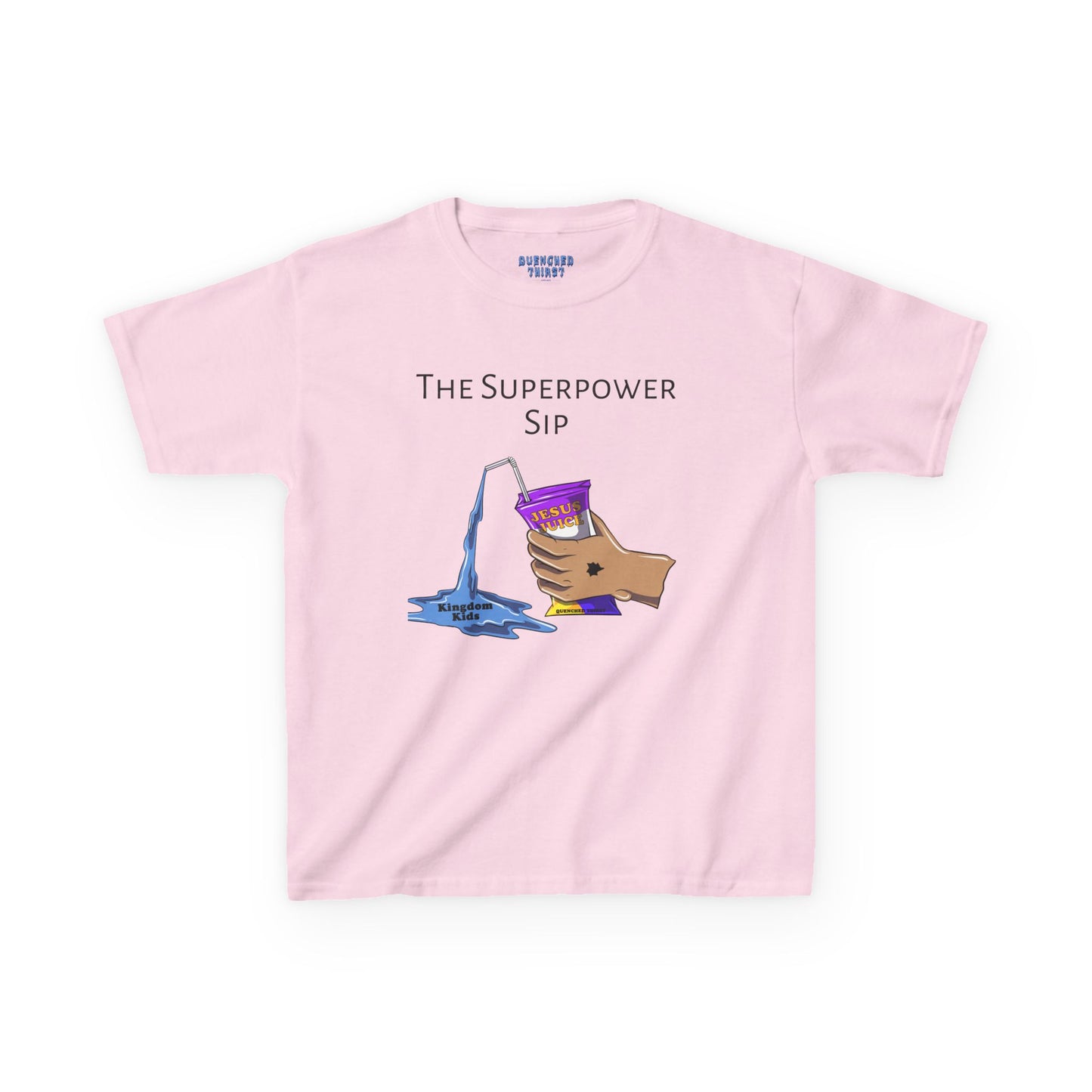 Kids Superpower Sip Tee - Fun Graphic T-Shirt for Youngsters