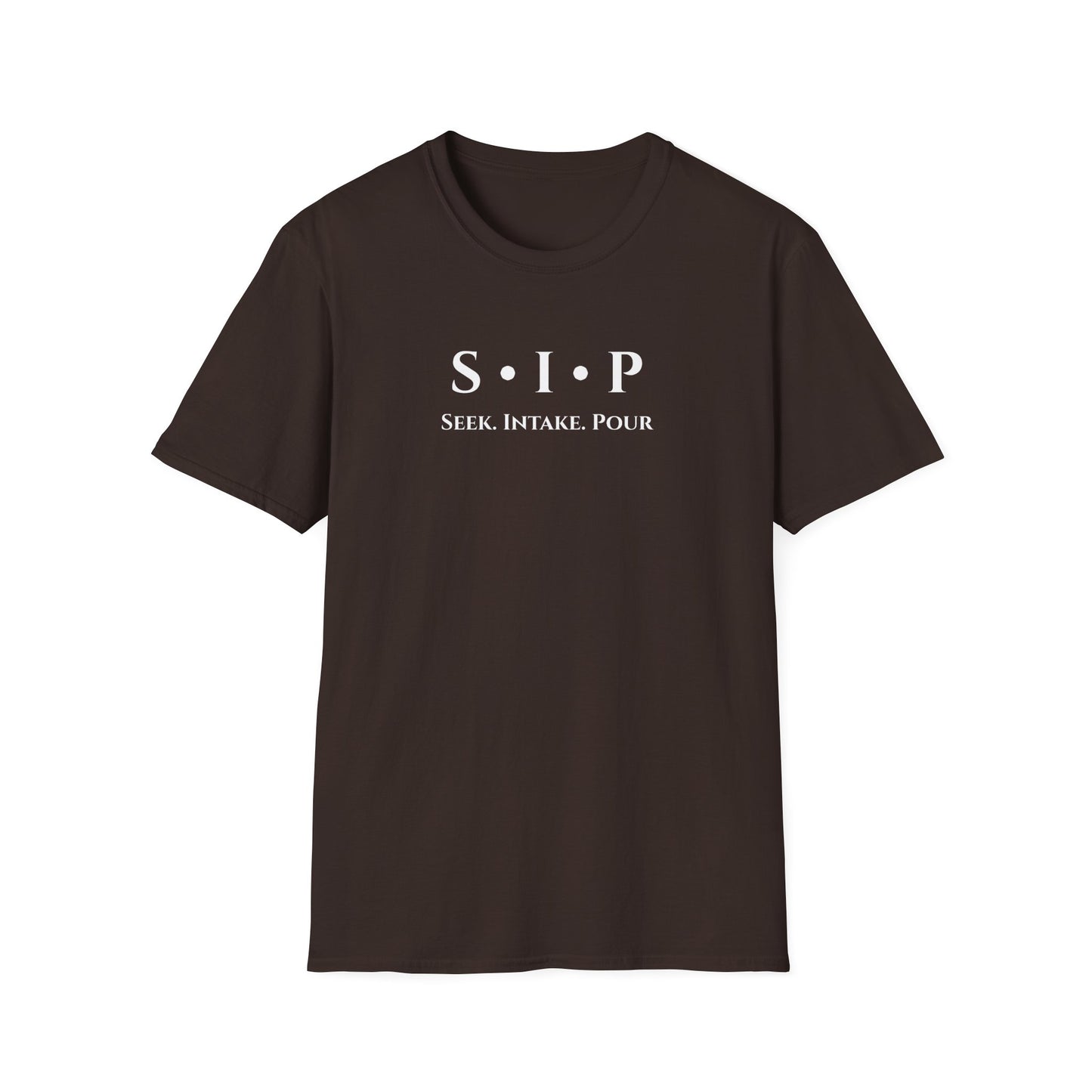 SIP "Seek. Intake. Pour." T-Shirt — You Can't Pour From An Empty Vessel Self-Care Tee