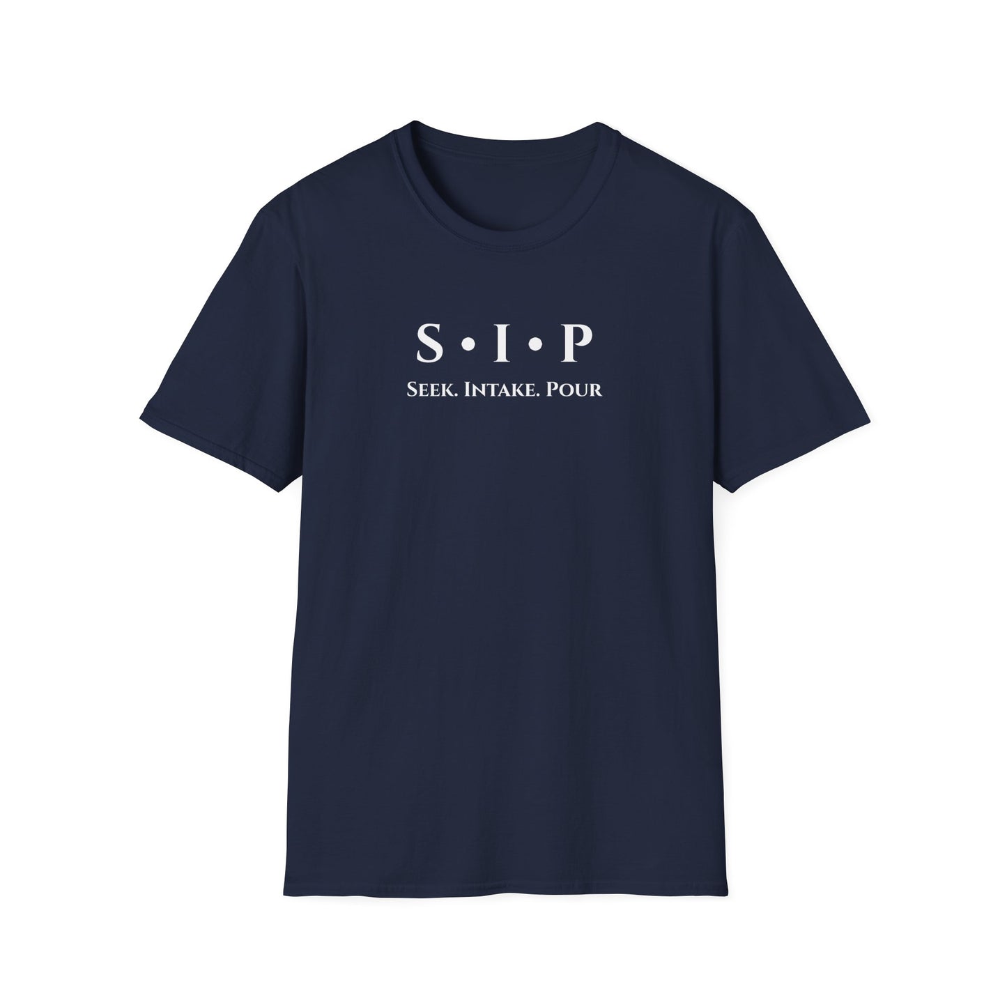SIP "Seek. Intake. Pour." T-Shirt — You Can't Pour From An Empty Vessel Self-Care Tee