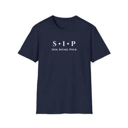 SIP "Seek. Intake. Pour." T-Shirt — You Can't Pour From An Empty Vessel Self-Care Tee