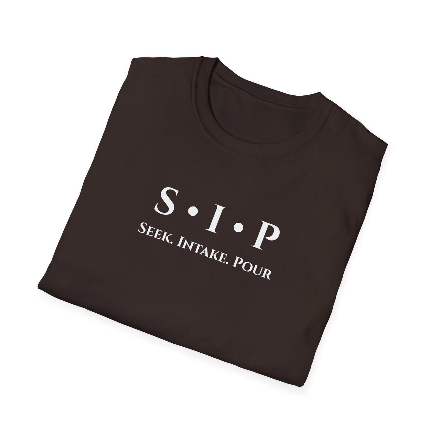 SIP "Seek. Intake. Pour." T-Shirt — You Can't Pour From An Empty Vessel Self-Care Tee