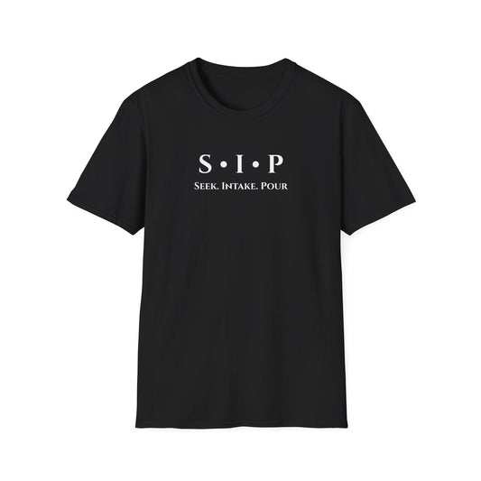 SIP "Seek. Intake. Pour." T-Shirt — You Can't Pour From An Empty Vessel Self-Care Tee