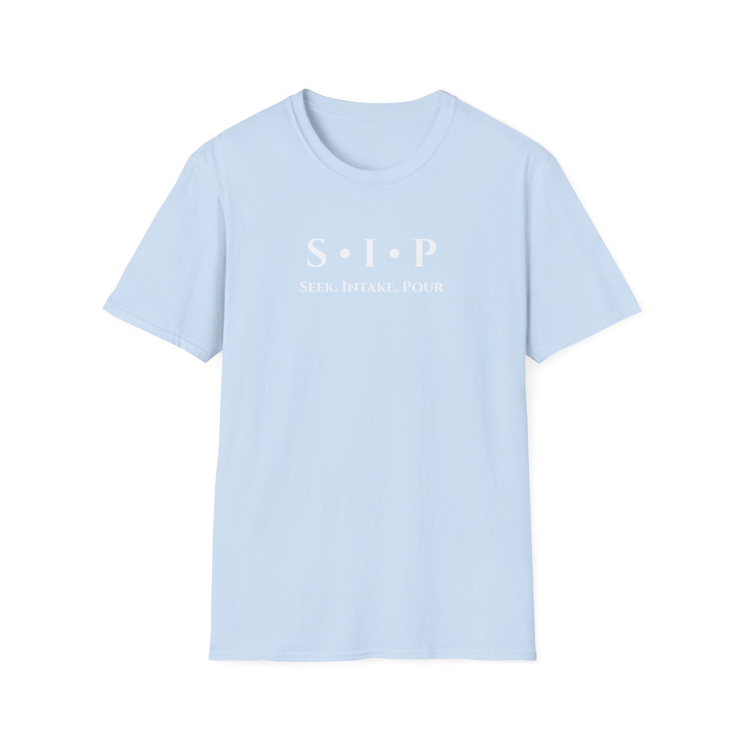 SIP "Seek. Intake. Pour." T-Shirt — You Can't Pour From An Empty Vessel Self-Care Tee